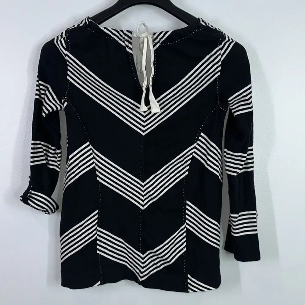 Anthropologie postmark striped soft tunic style top size medium